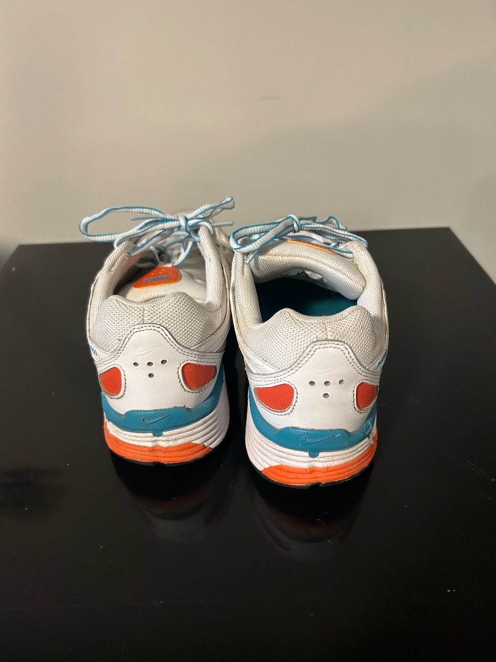 Nike White Sneakers with Orange and Teal Accents - Picture 3 of 5